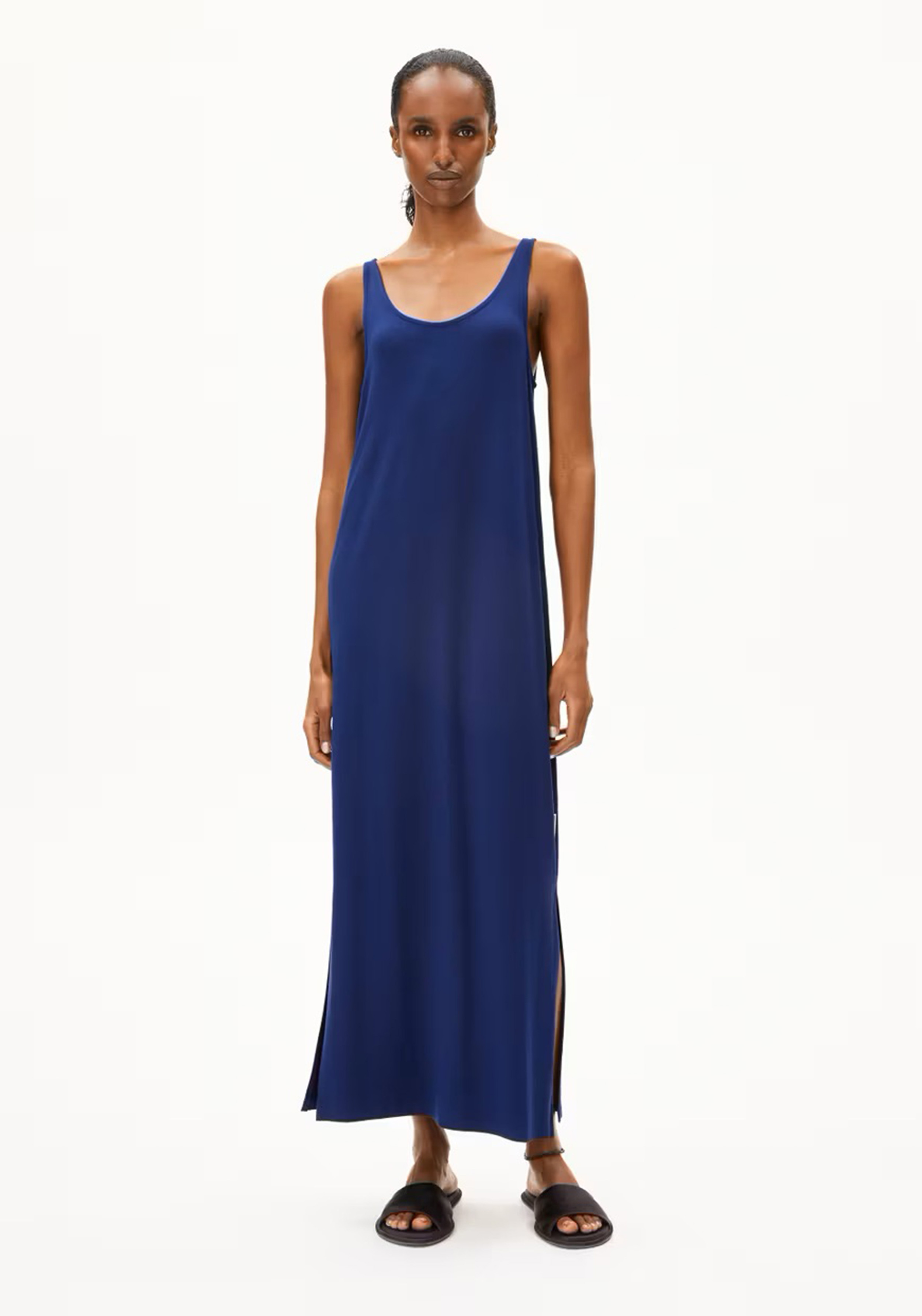 Armedangels Jerseykleid Maeliaa Solid Blue Noon