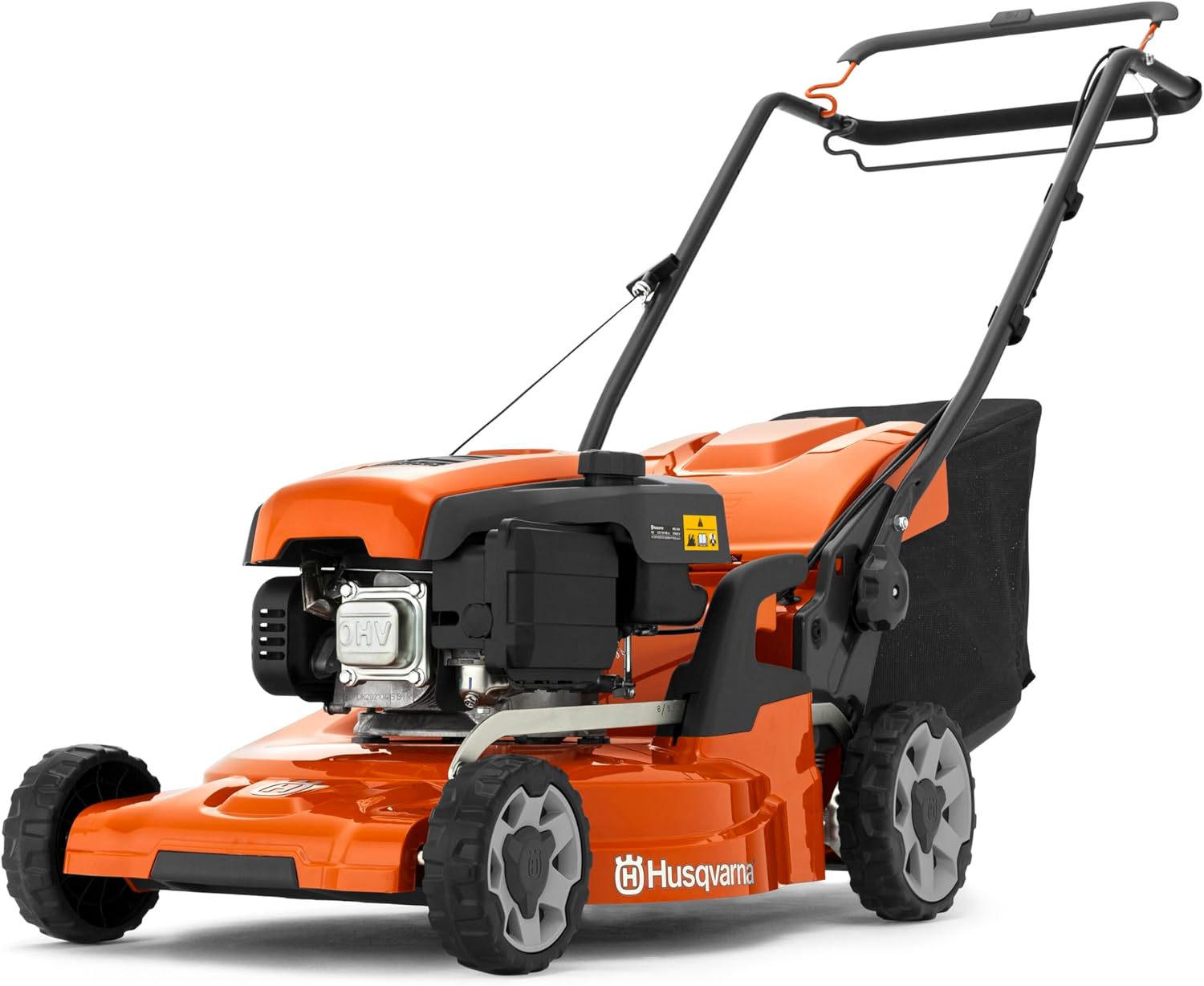 Husqvarna LC 247 Benzin-Rasenmäher - 2,2 kW Motor, 47 cm Schnittbreite, 55L Fangbox, zentrale Höhenverstellung, kugelgelagerte Räder, Robustes Komposit-Chassis (mit Radantrieb)