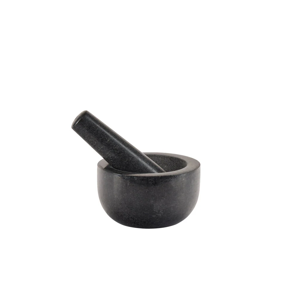 Bahne Interior  Mortar med pestle, small - Sort