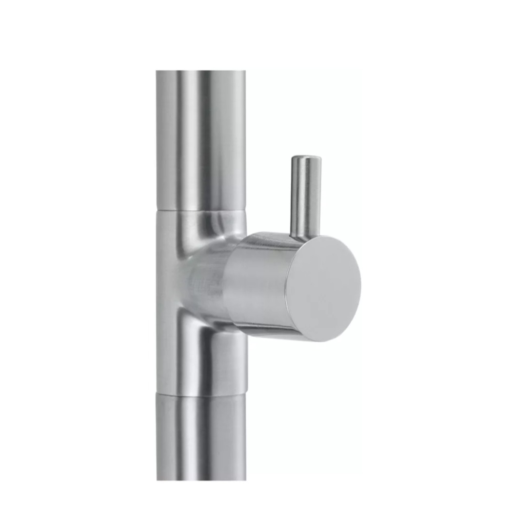 Simple Mobile Edelstahl Gartendusche Terassen Dusche mit Steckdorn (14011097) - Silber