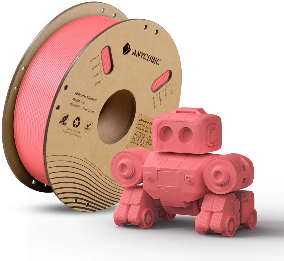 Anycubic  PLA High Speed Strawberry Pink, 1,75 mm / 1000 g    PLA Filament für hohe Geschwindigkeiten in Strawberry Pink