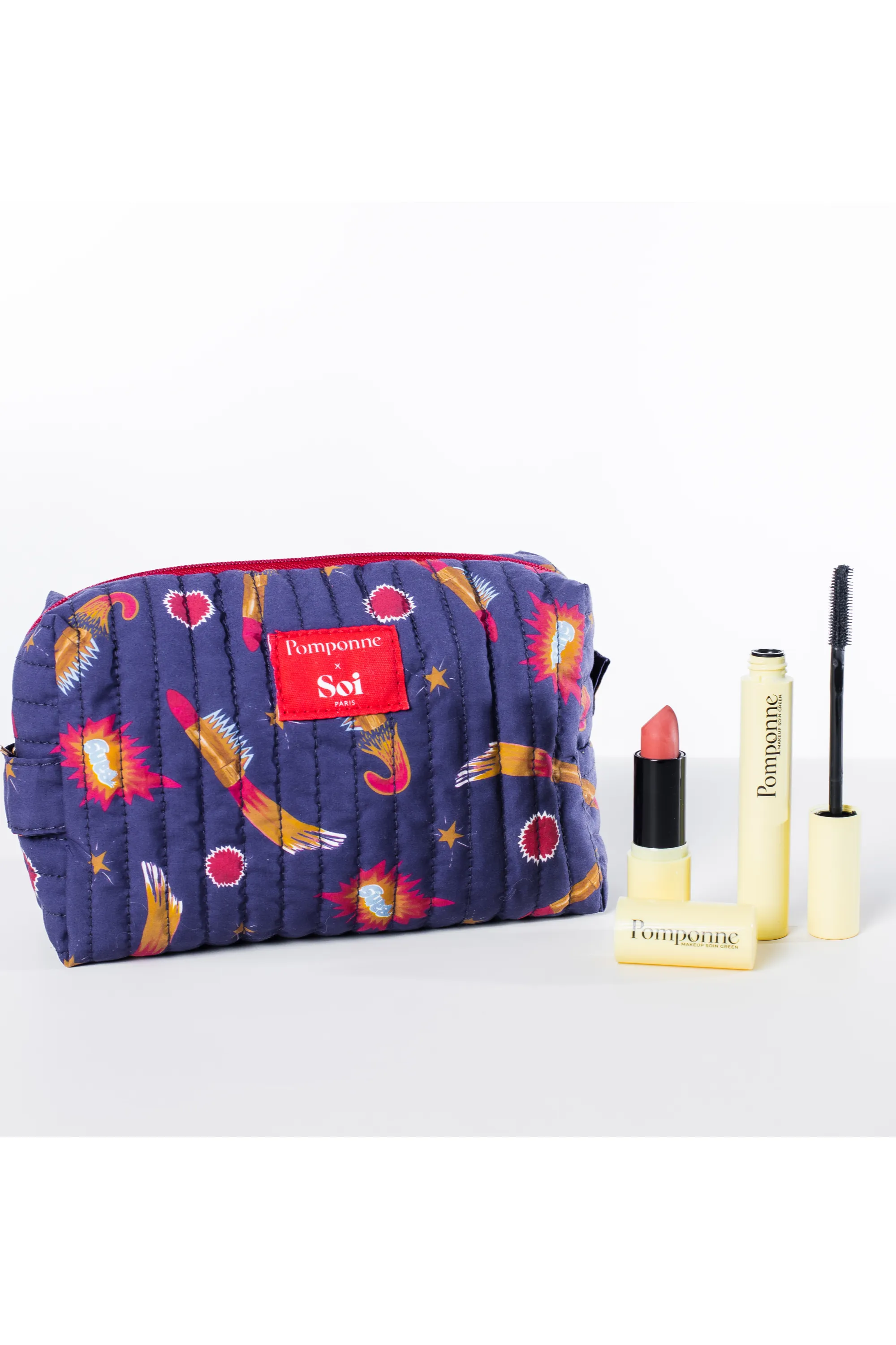 Pomponne Trousse mascara et rouge à lèvres en collaboration avec Soi Paris-12 g