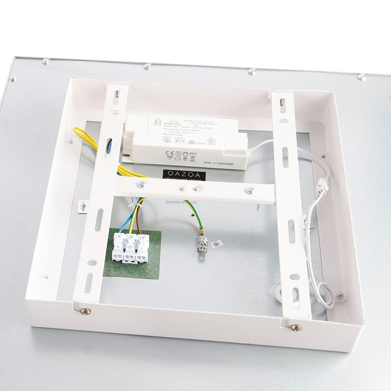 Modern LED-paneel staal 40 cm incl. LED - Liv