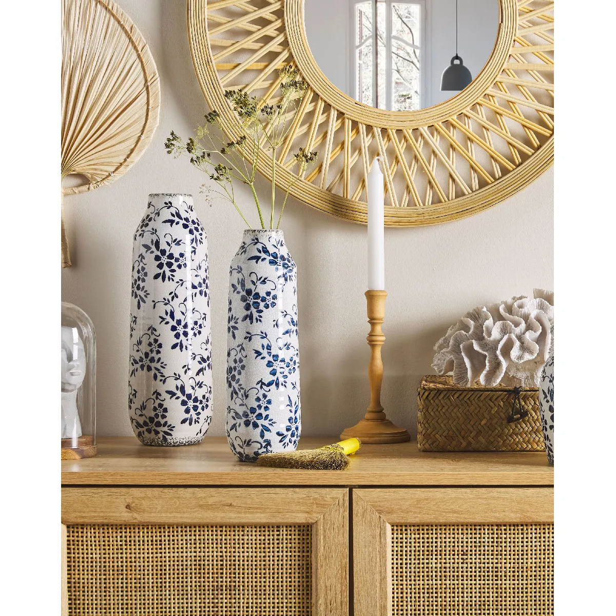BELIANI Vase MULAI - Céramique 30 cm Blanc