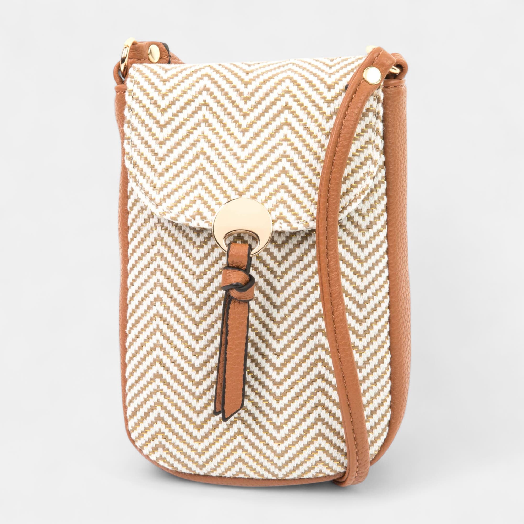 Pochette pour téléphone cognac