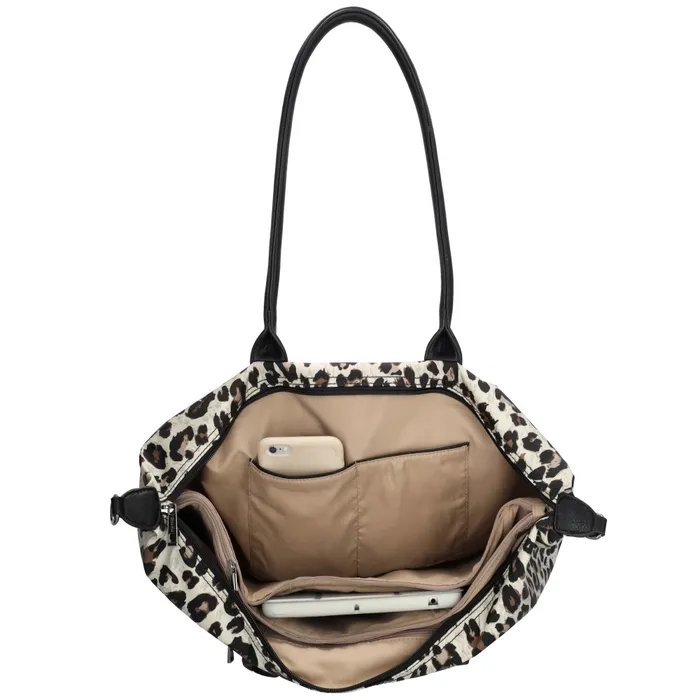 Charm London Buckingham Laptoptas 15,6 inch Luipaard Beige