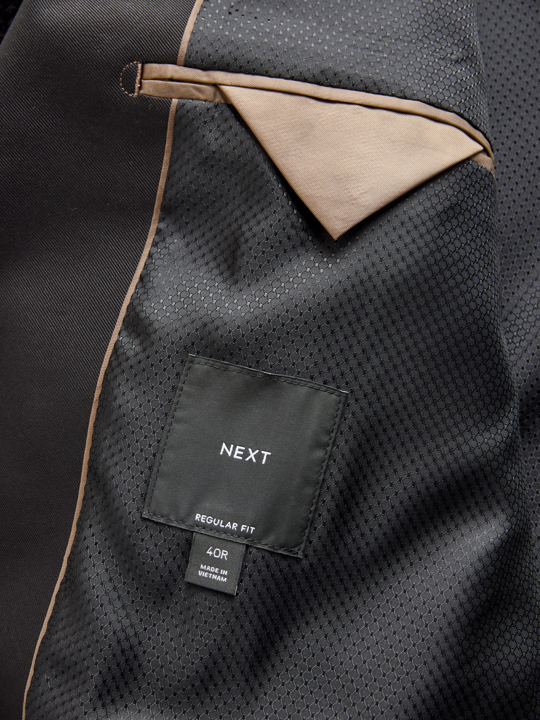 Zwart/goud - Normale Pasvorm - Fluwelen blazer met patroon
