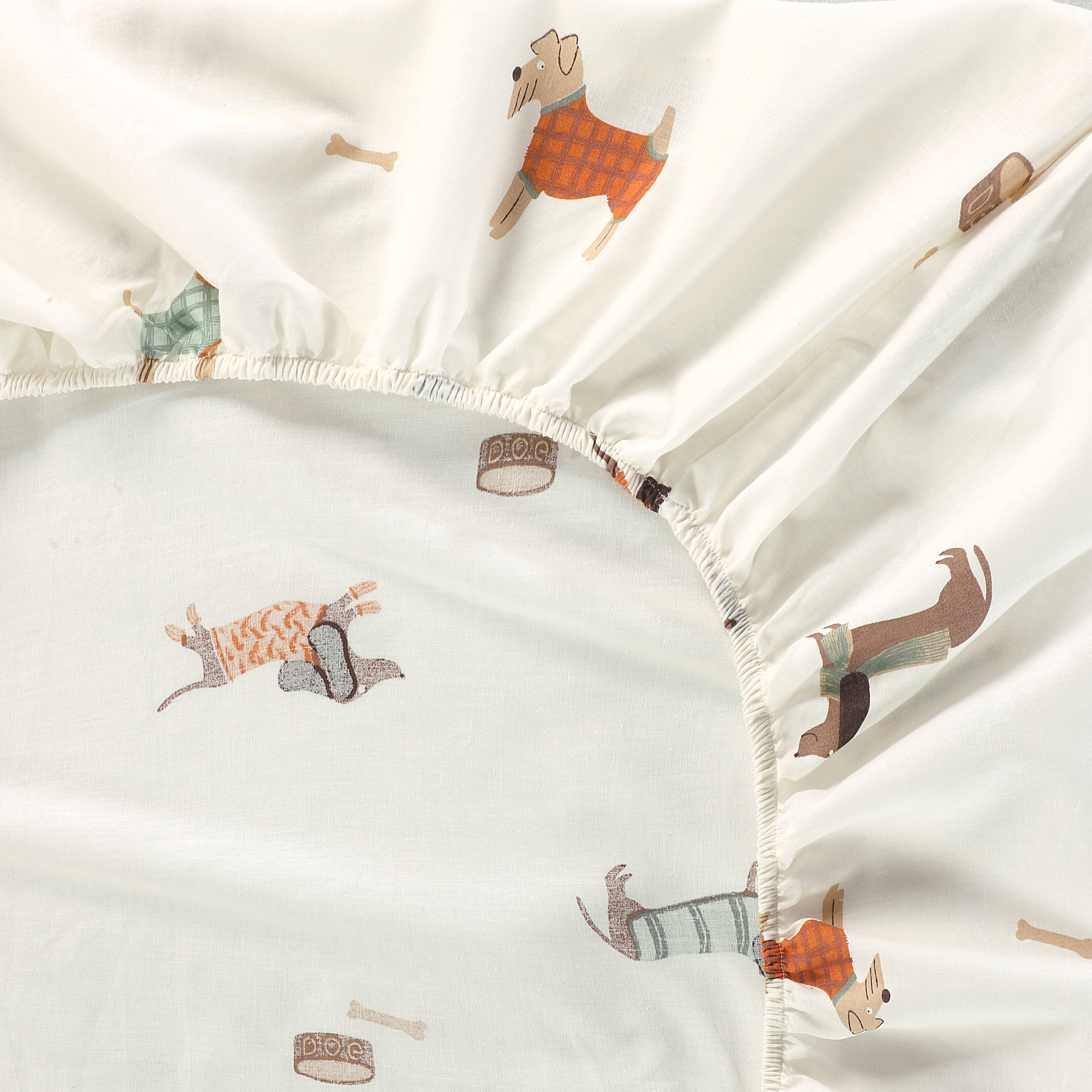 NOUS Kids katoenen hoeslaken - wit