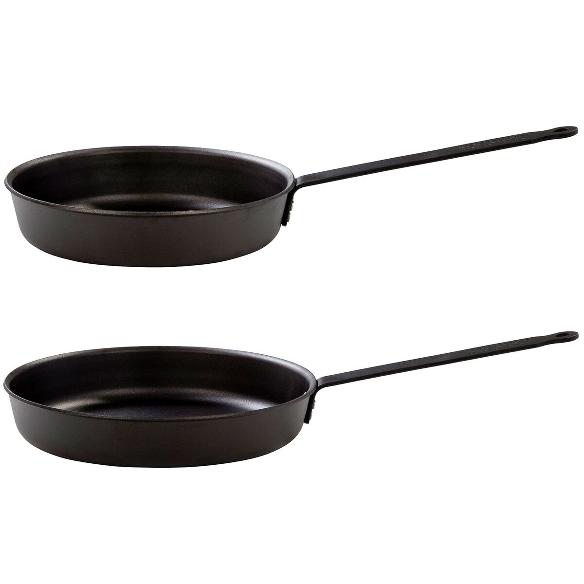 Kockums Jernverk Stekepannesett i karbonstål, 24 + 28 cm
