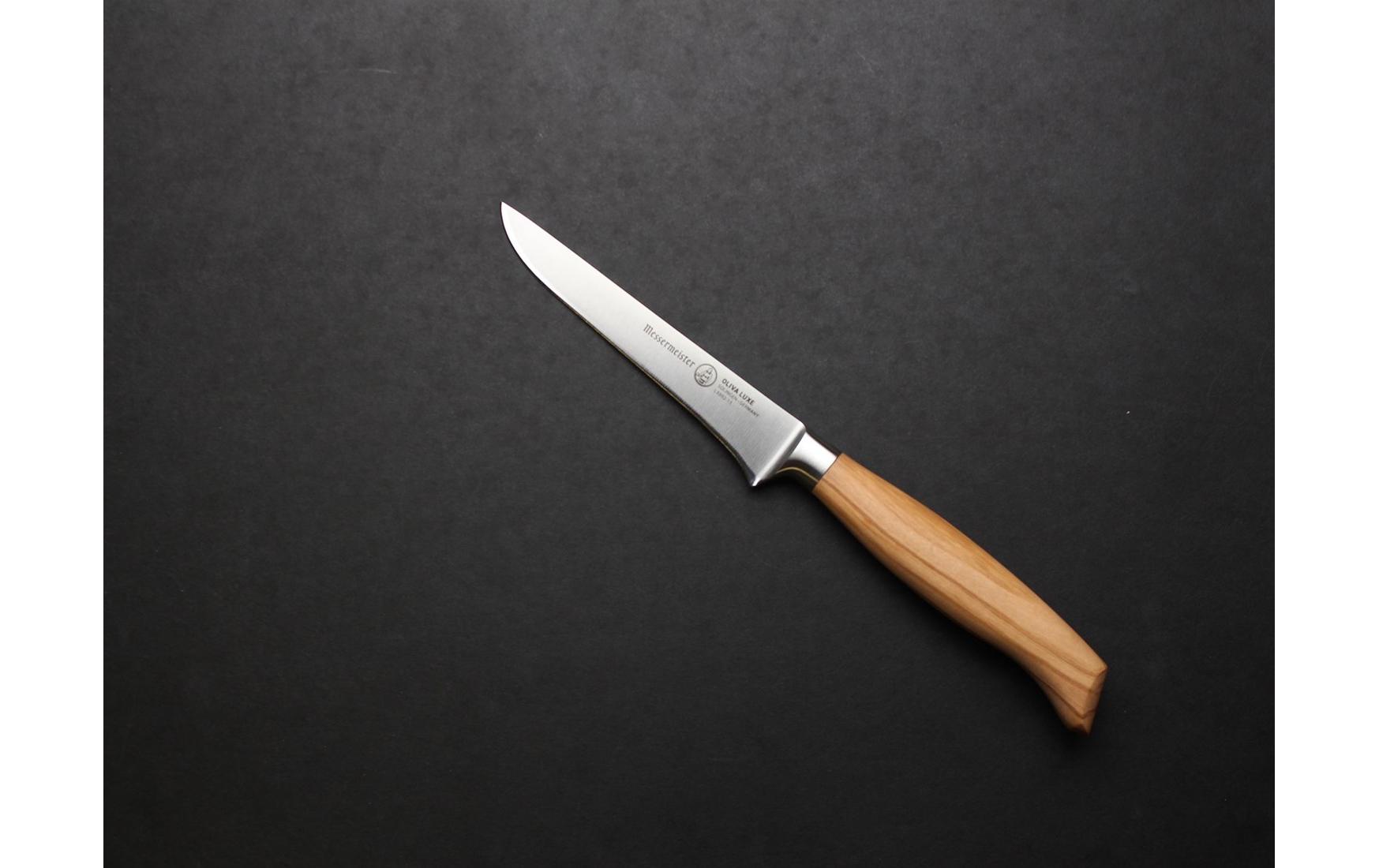 Fleischmesser Oliva Luxe 13 cm, Nature/SilberAusbeinmesser