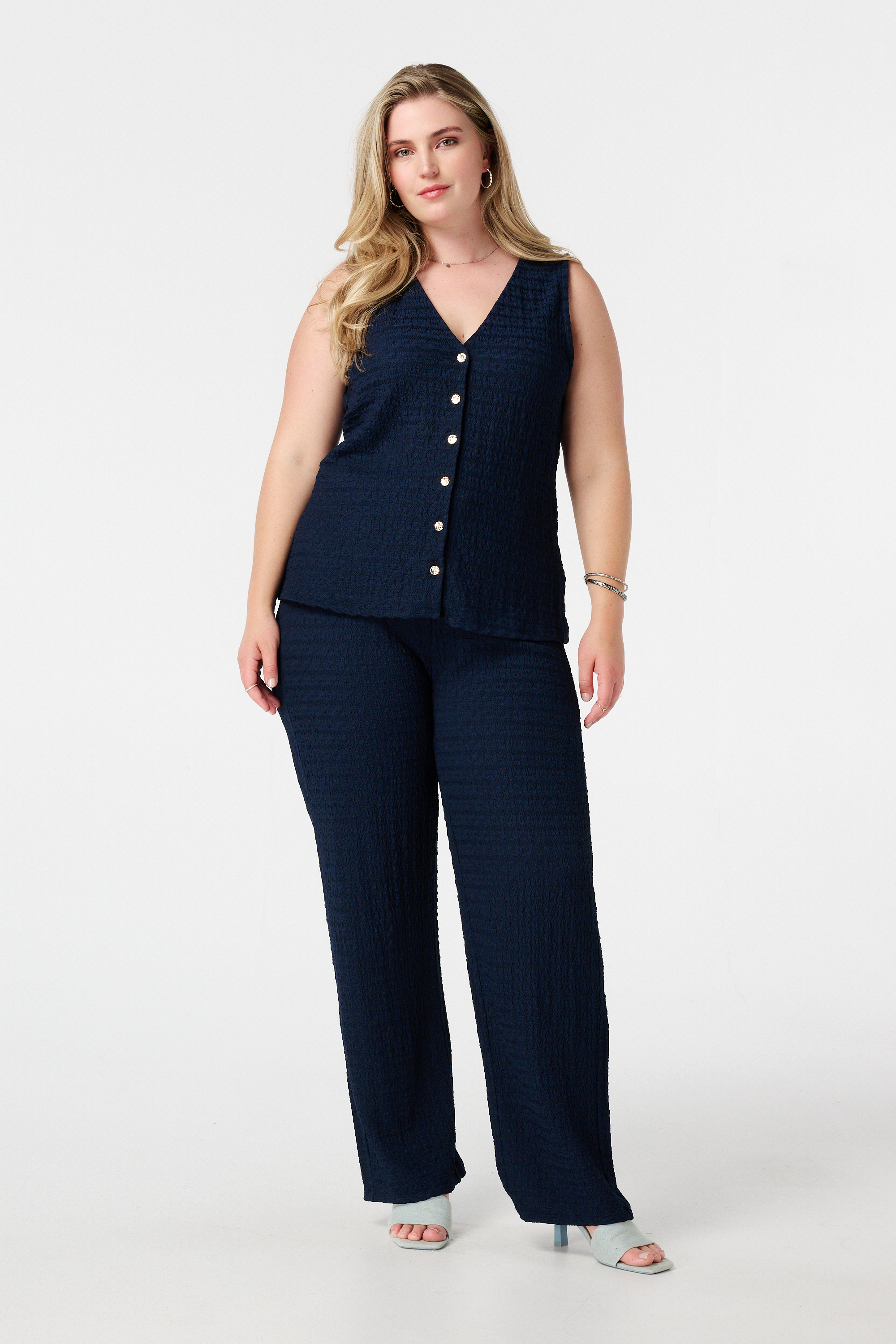 Gilet met stretch Navy blauw
