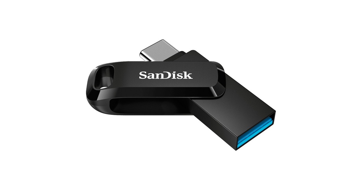 SanDiskUltra Dual Drive Go 64 GB usb-stick  (Zwart, USB-A 3.2 (5 Gbit/s), USB-C 3.2 (5 Gbit/s))