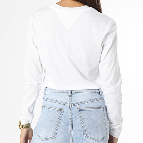 Tee Shirt Manches Longues Femme Essential Logo 6438 Blanc