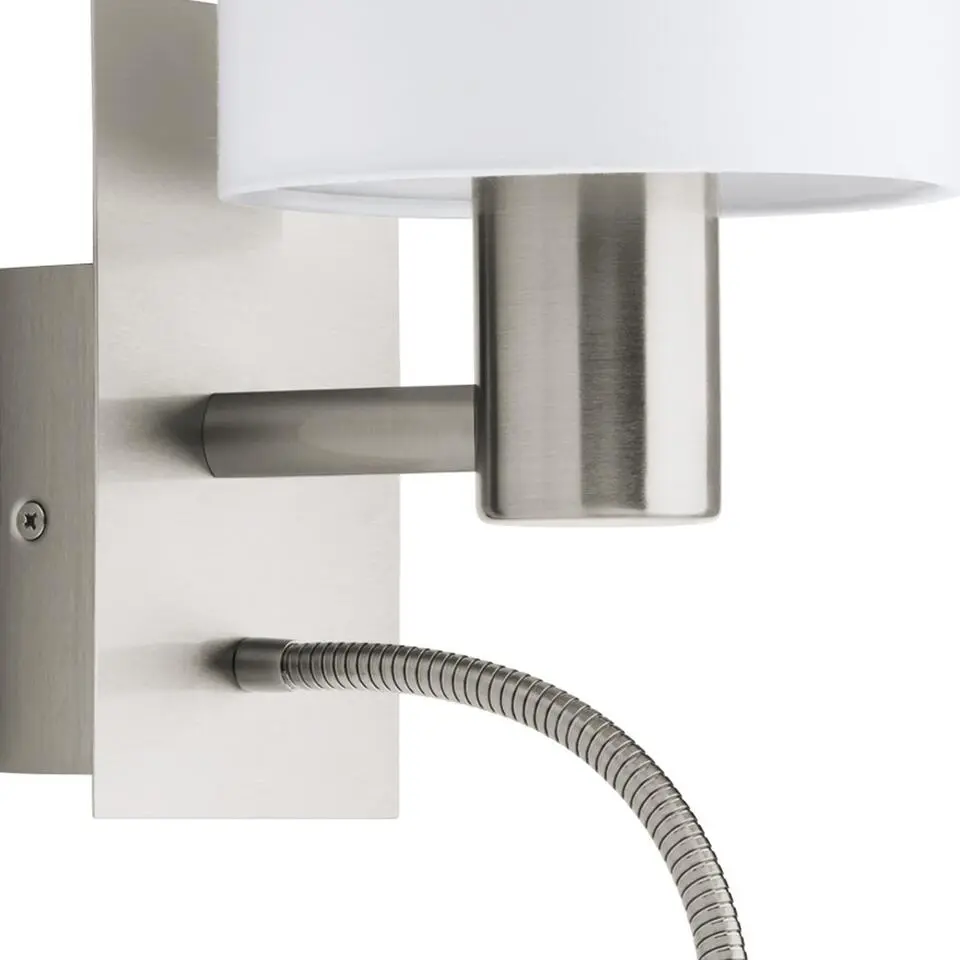 EGLO Pasteri Wandlamp - E27/LED - 38 cm - Grijs/Wit