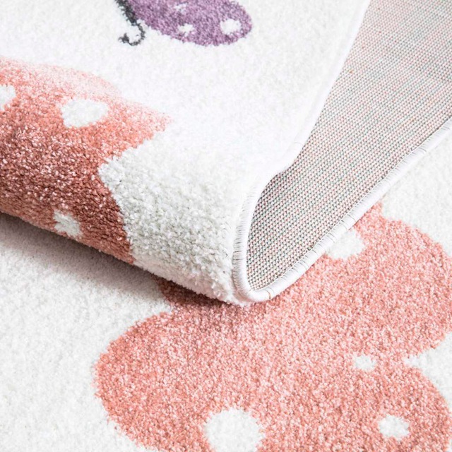 Carpet City Kinderteppich »ANIME917« rechteckig 11 mm Höhe Kinderzimmer Teppich Modern mit Mond, Blumen, Wolken, Creme, Multi