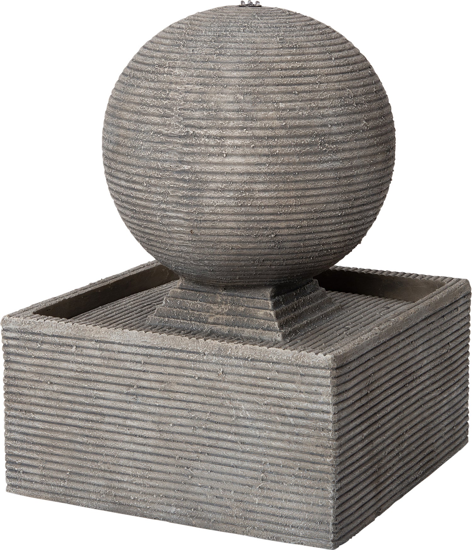 Intratuin waterornament bal in bak met LED grijs 40 x 40 x 52 cm