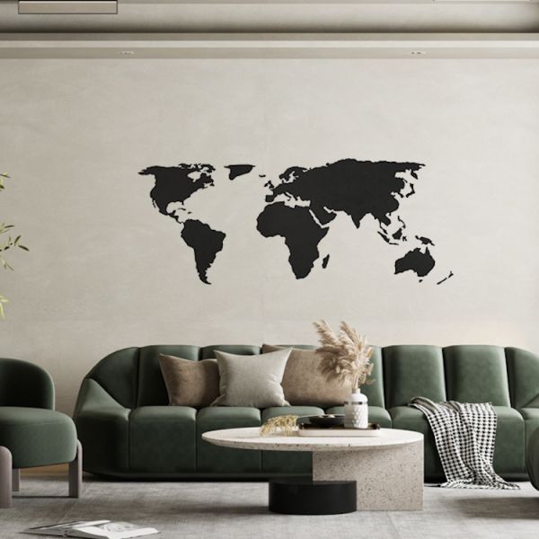 Casa Sentir Wereldkaart Wanddecoratie - Klein - Naturel