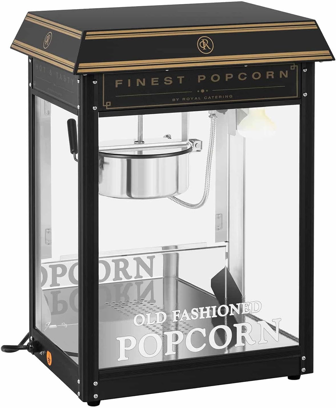 Royal Catering Retro Popcornmaschine 1500 W 5 kg/h golden & schwarz Popcornmaker