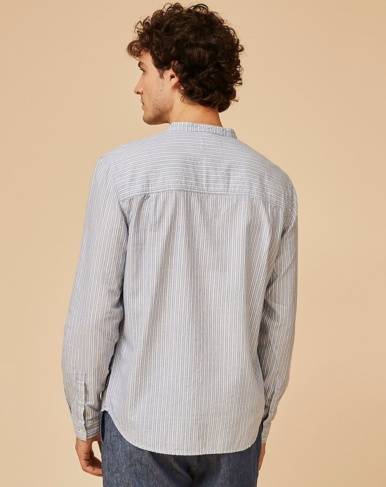 Harris Wilson Chemise Regular Fit Badi rayée blanc/bleu
