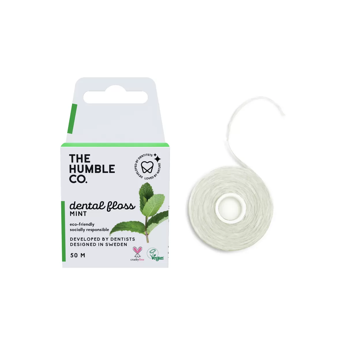 The Humble Co. tandtråd, fresh mint - 50 m