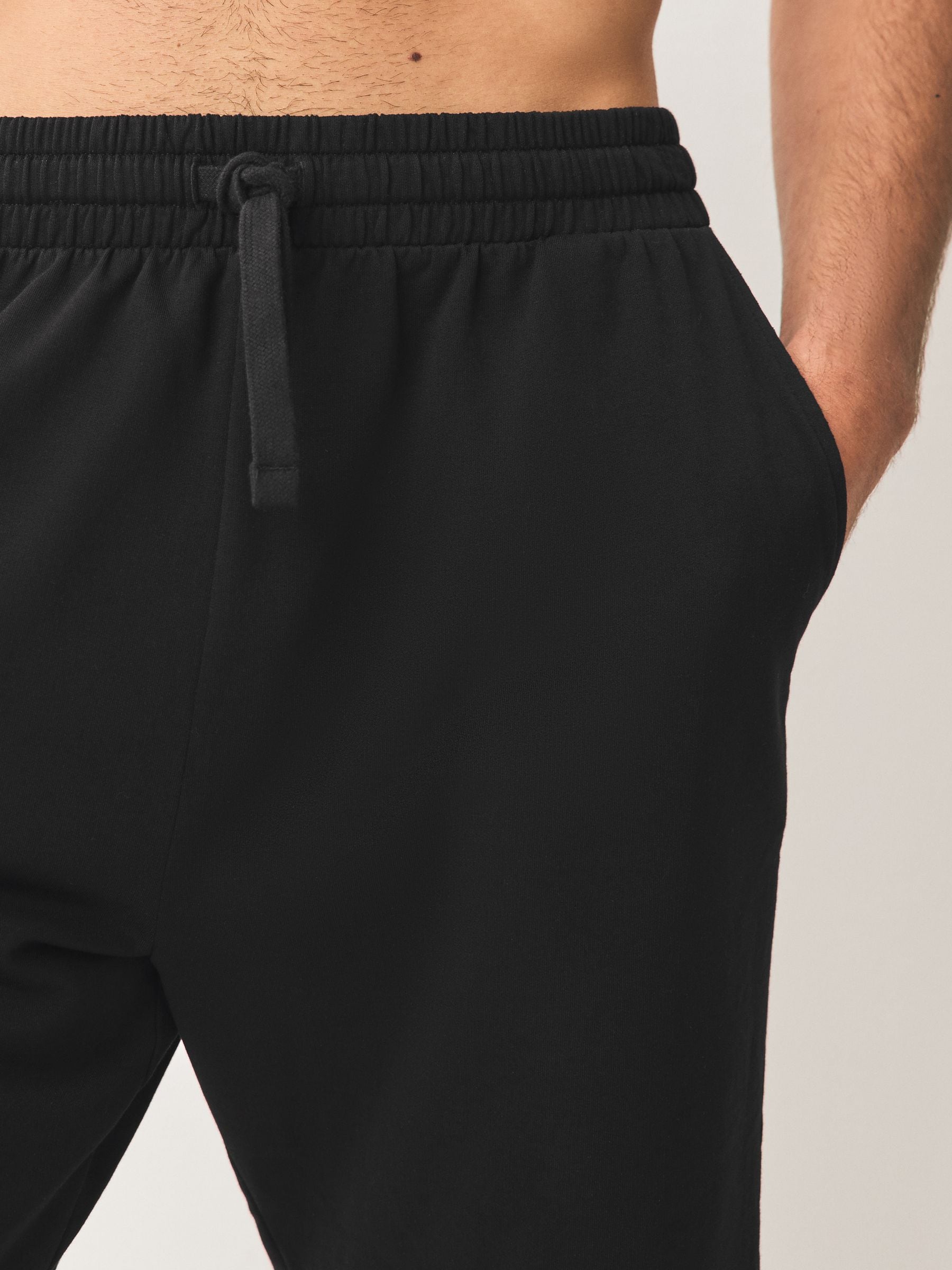 Zwart/marineblauw - Set van 2 lichtgewicht 100% katoenen joggershorts