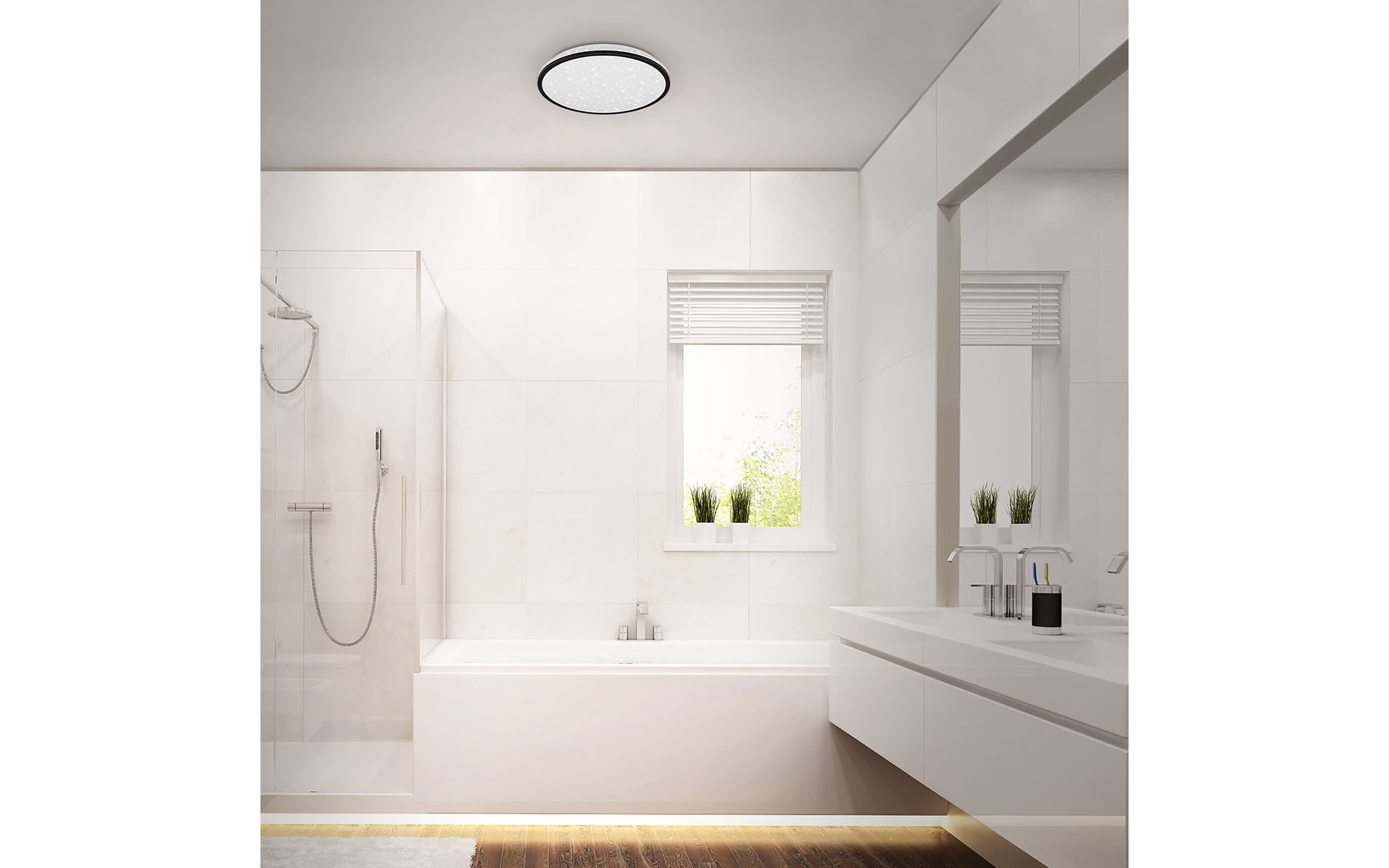 LED-Deckenleuchte Acorus, schwarz/weiß, 28 cm