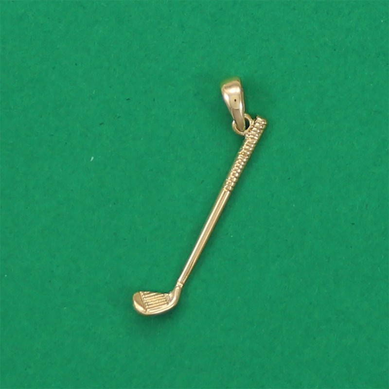 Pendentif club de golf - Plaqué or