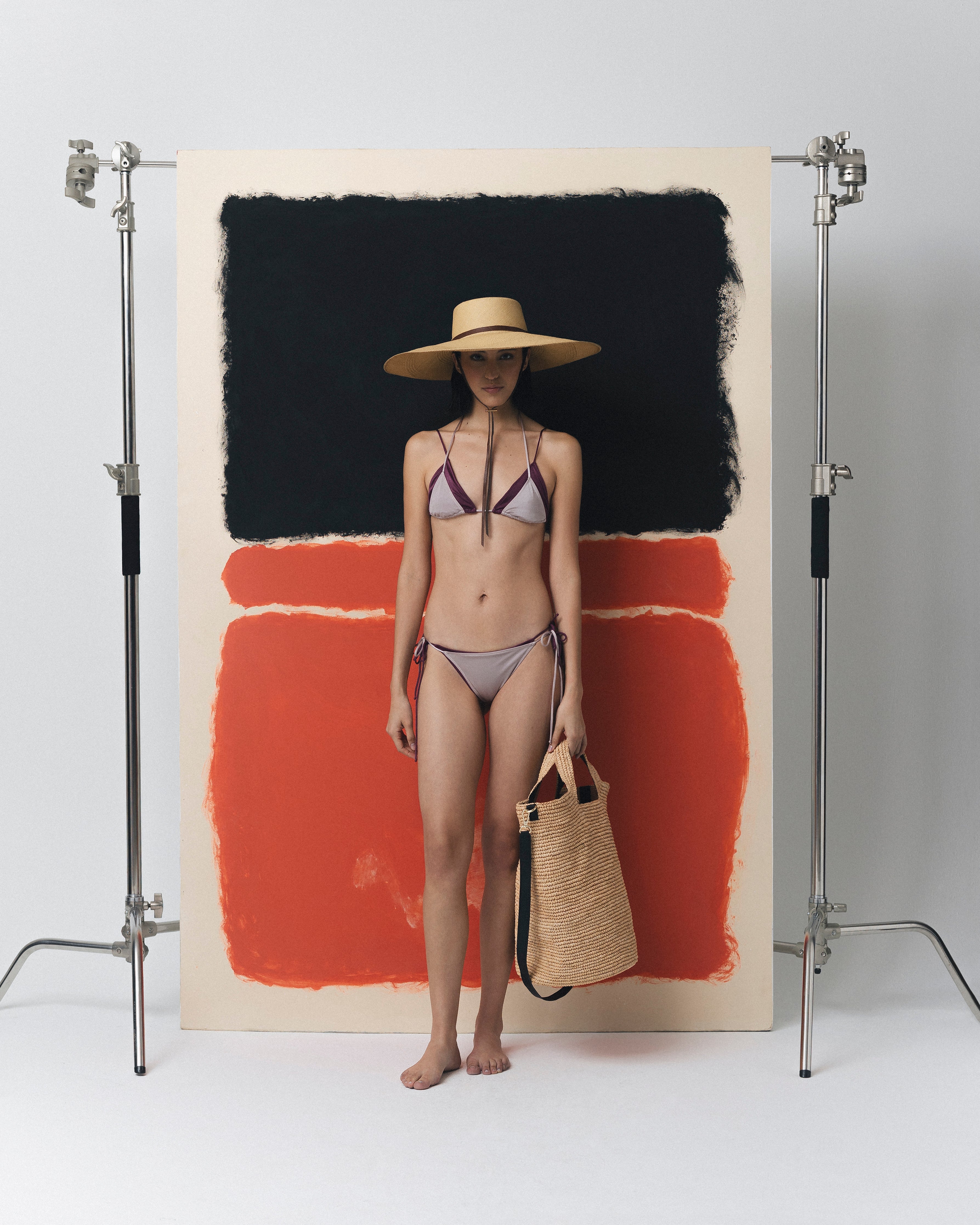 Haut et bas de bikini double triangle