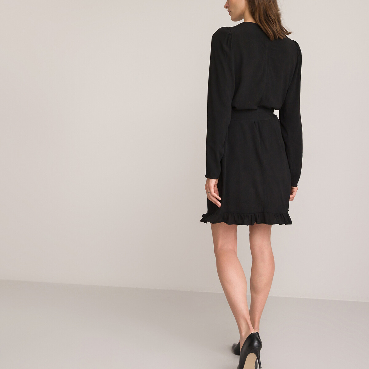COLEÇÃO LA REDOUTE<br>Vestido curto e amplo com mangas compridas