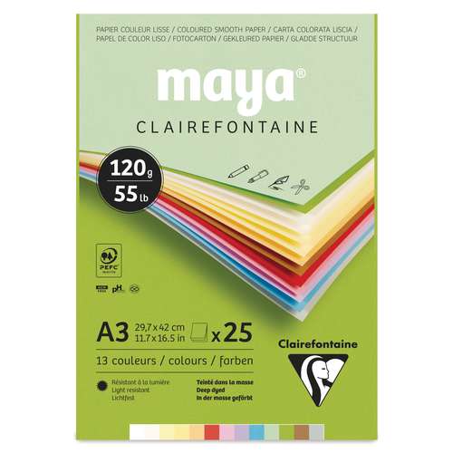 Clairefontaine MAYA farbiger Fotokarton-Block