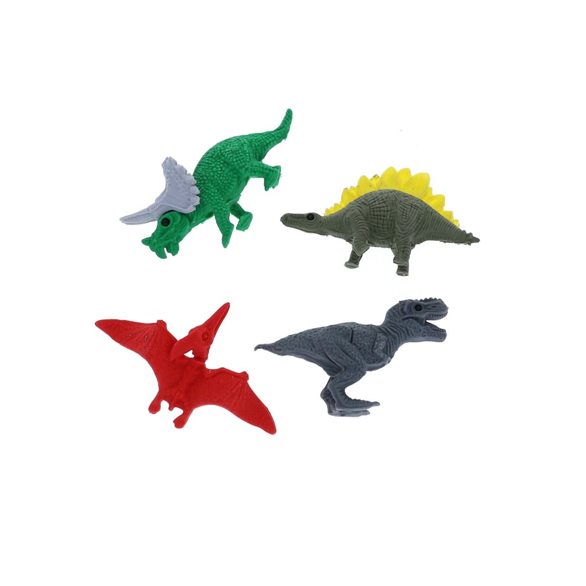 Lot de 4 gommes dinosaures Mercredi et Patati