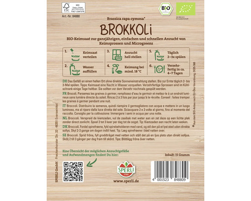 Sprouts Sperli biologische broccoli, delicaat gekruid