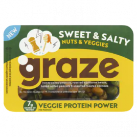Graze Zoete en zoute proteine power groente en notenmix veggie