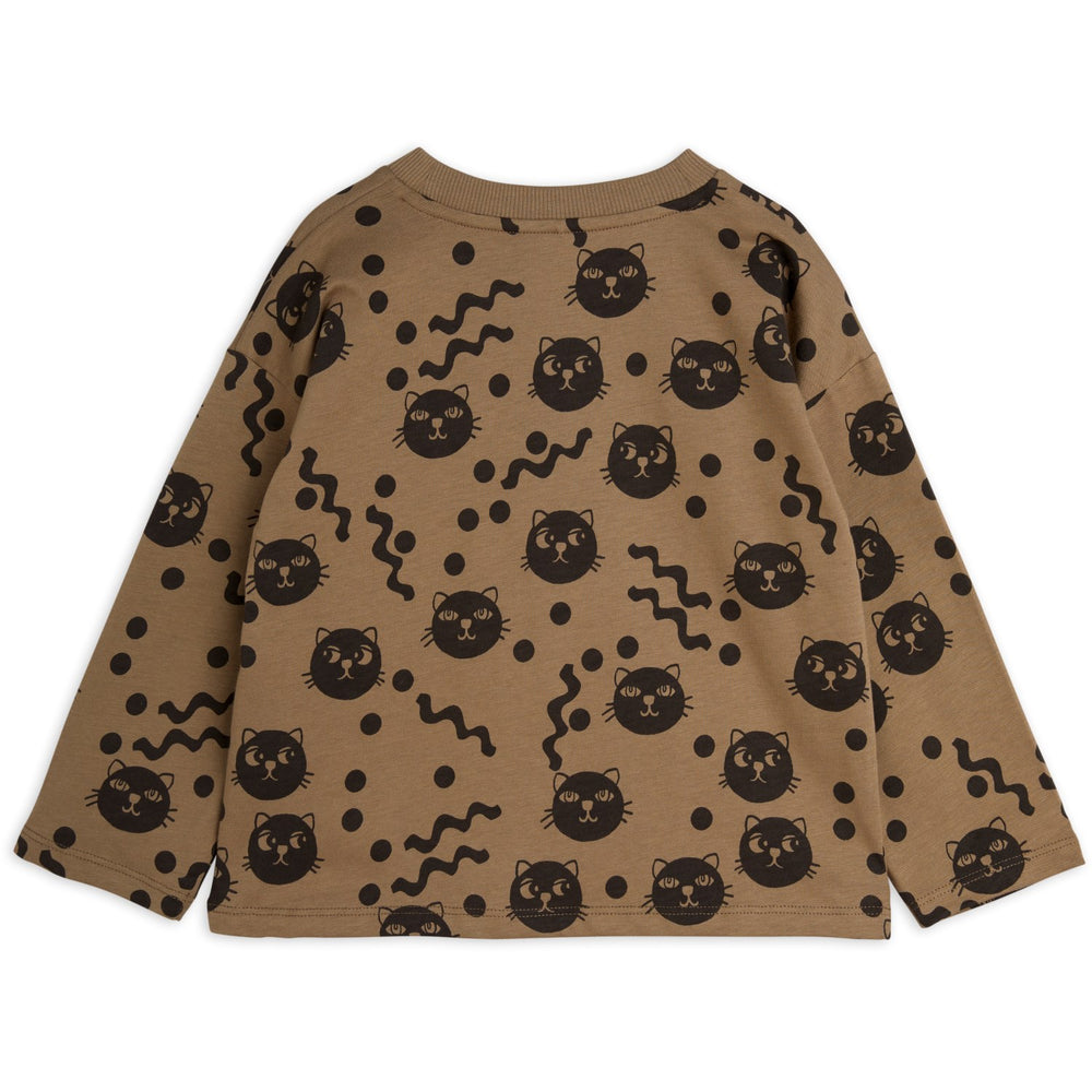 Køb Mini Rodini Brown Squiggly Cats AOP Bluse