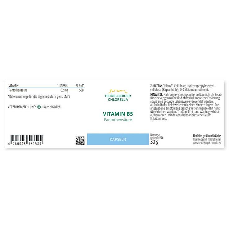 Vitamin B5 Kapseln, 60 St