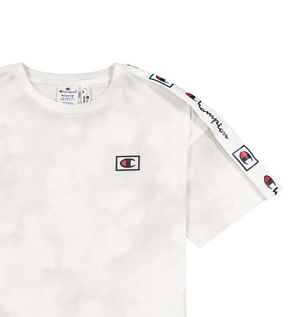 Champion Fashion T-Shirt - Weiß/Grau m. Logo