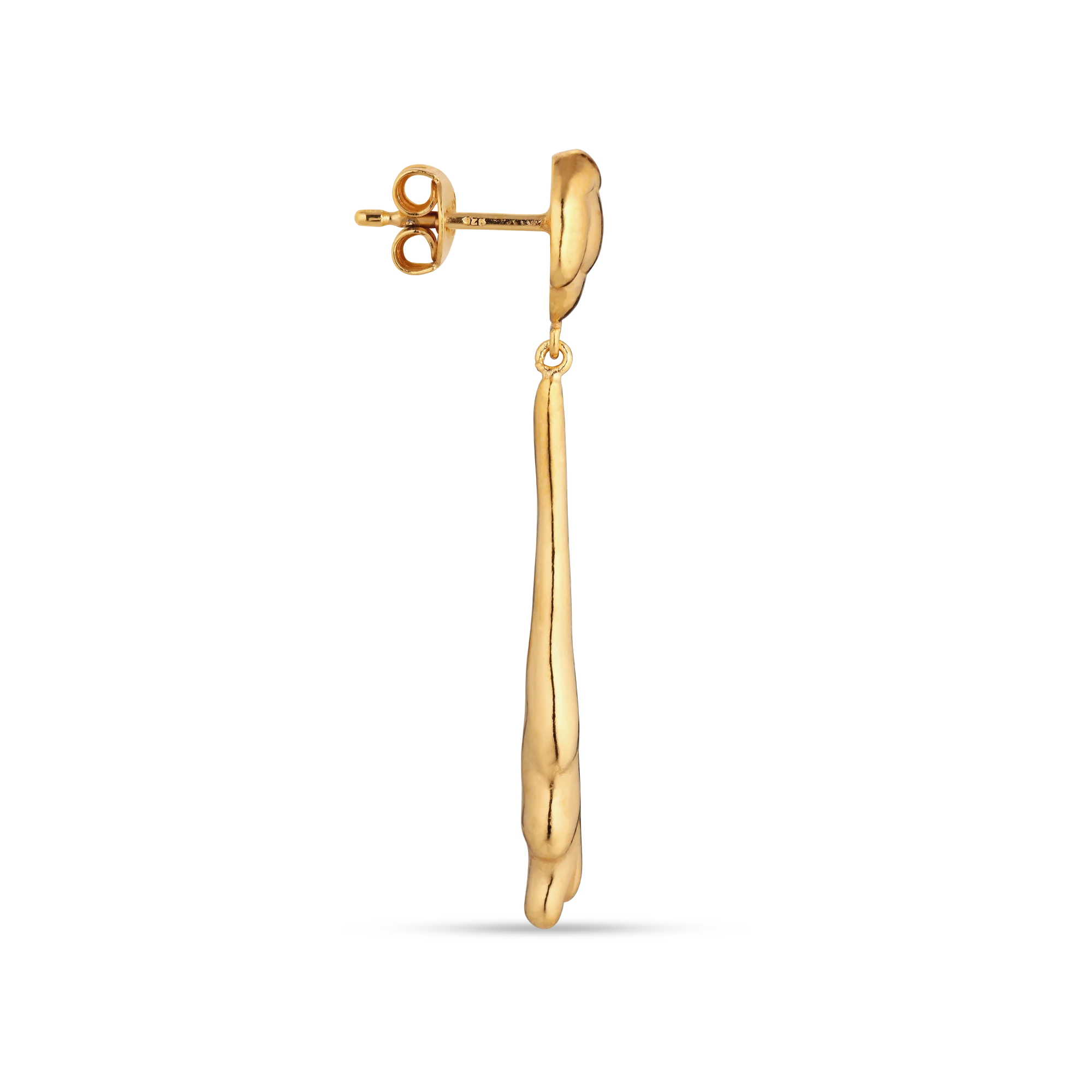 Jane Kønig  Drippy Drop Pendant ørering - forgyldt