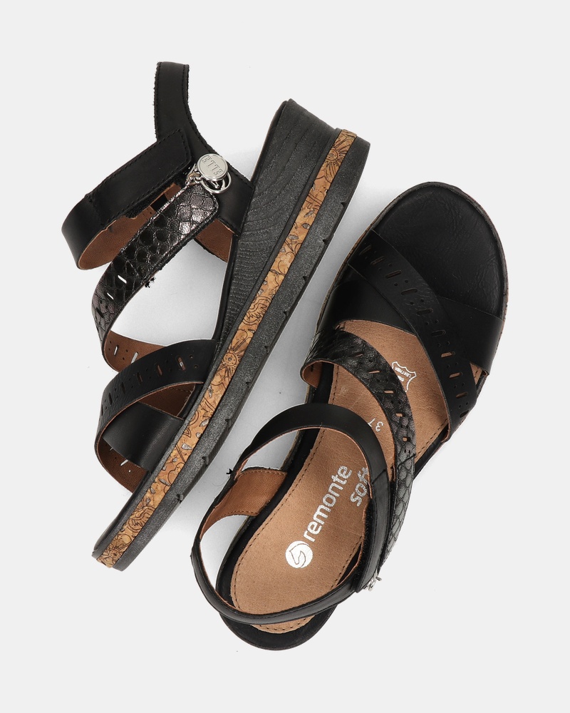Remonte Sandalen  - zwart