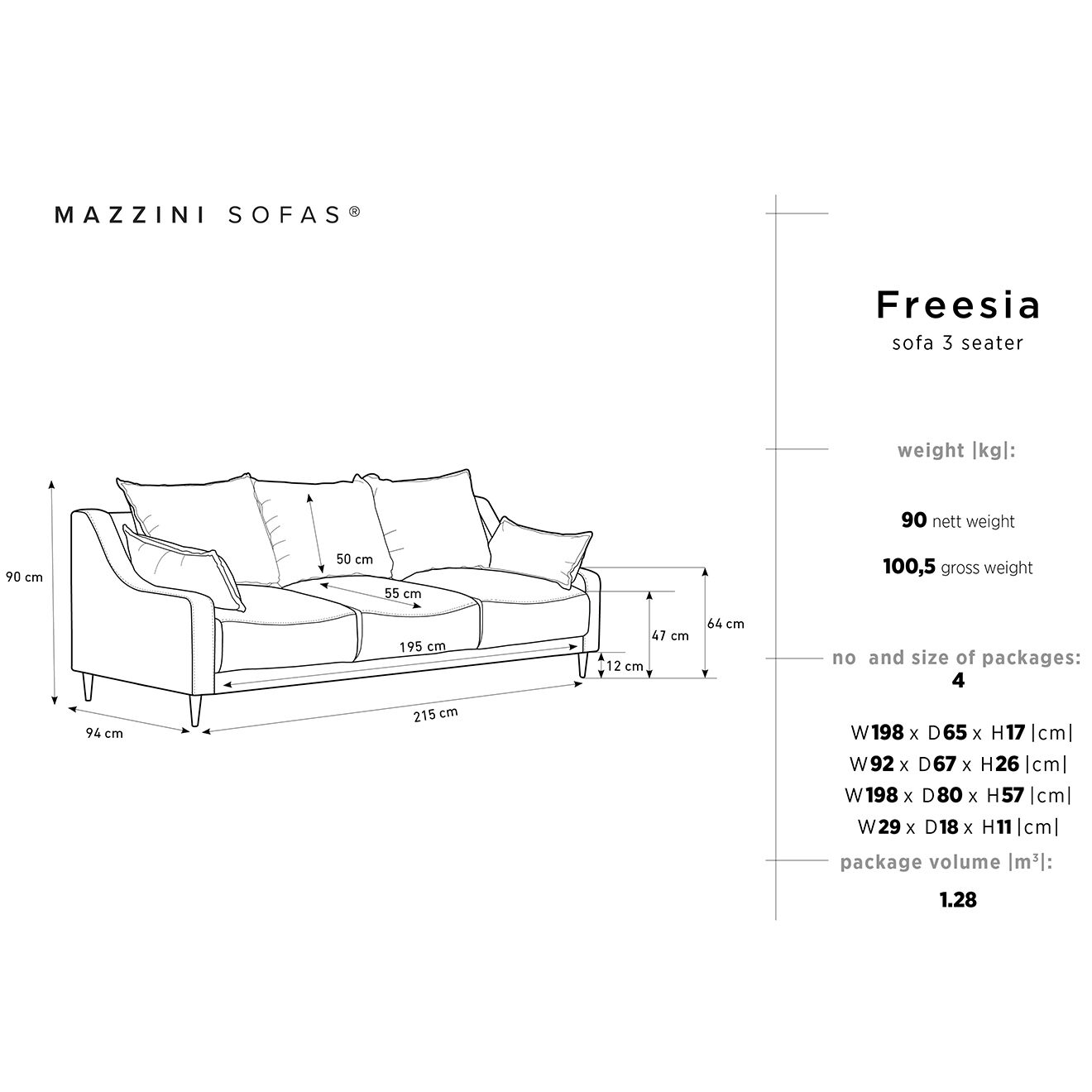 Mazzini Sofas Canapé 3 places convertible avec coffre Freesia velours vert bouteille - 215x94x90 cm