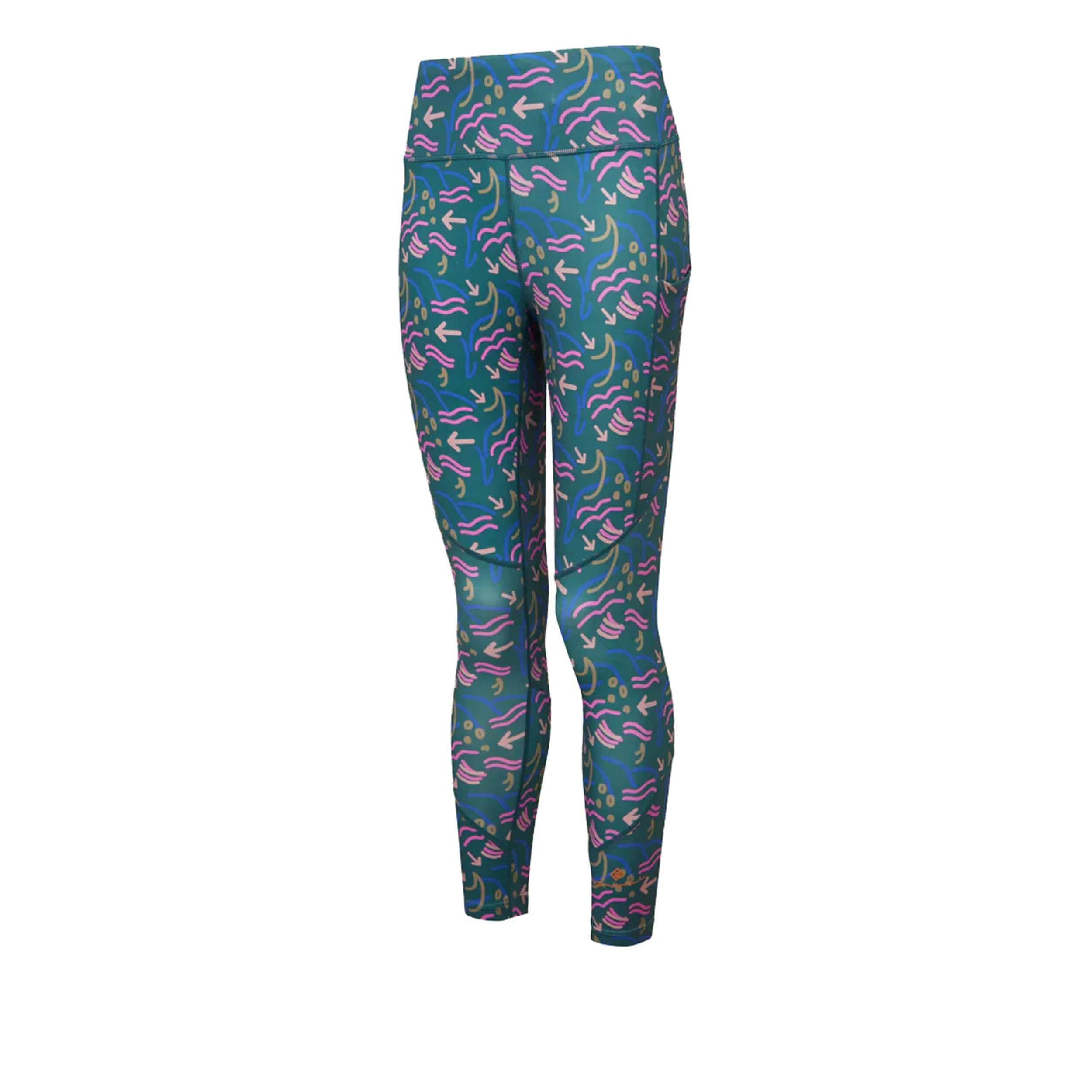 Ronhill Tech Crop Collant De Course Femmes - Bleu Petrol, Multicouleur