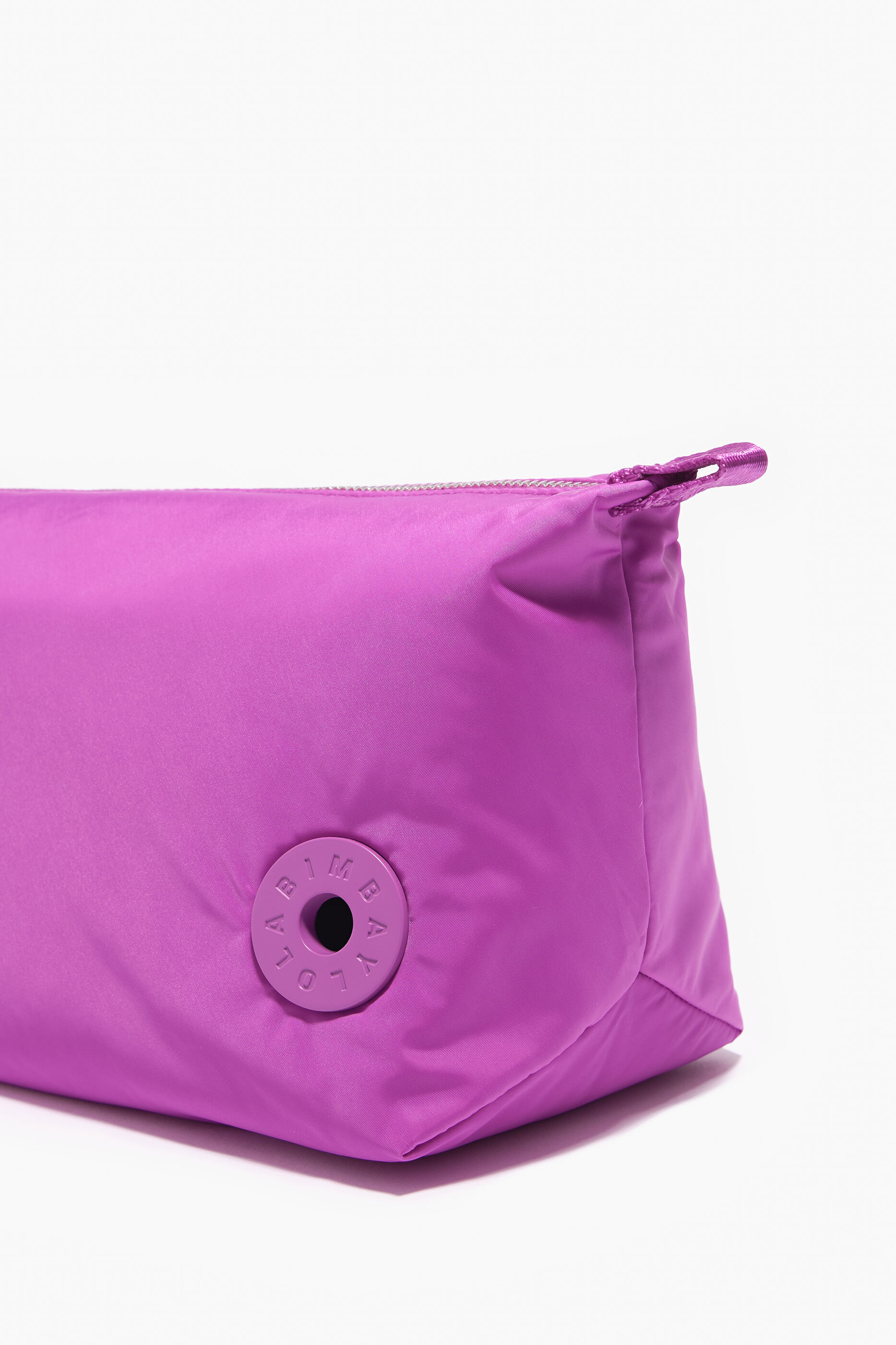 Nécessaire trapezoidal, tamanho G, náilon, violeta