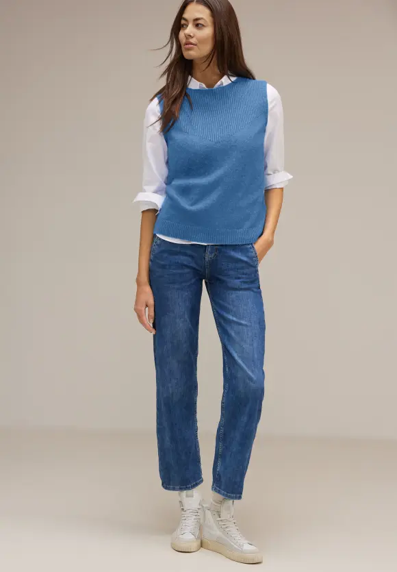 Ärmelloser Pullunder - intense gentle blue melange