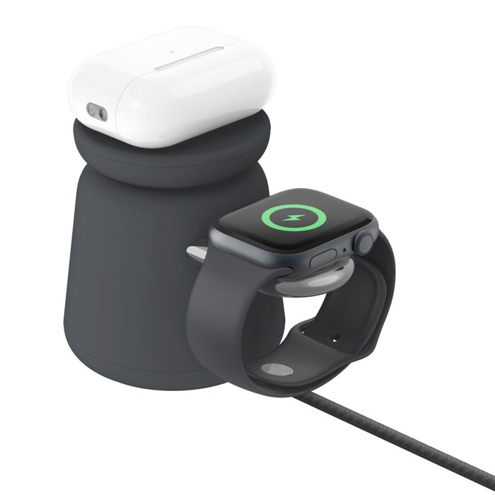 (15W) 2in1 BoostCharge Pro MagSafe Ladegerät Qi2 Ladestation mit 30W USB C Netzteil   (1.5m) USB C Ladekabel (WIZ027vfH36) - Schwarz