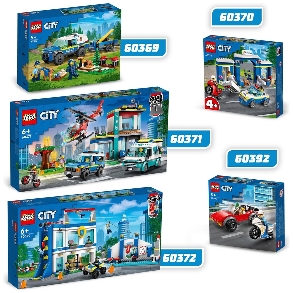 LEGO City 60369 Mobiles Polizeihunde-Trainingsset mit Spielzeugauto