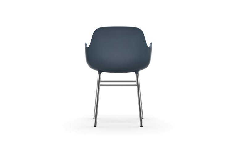 Normann Copenhagen Form Armchair stoel met verchroomd onderstel felrood
