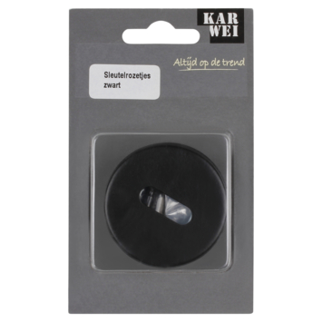 KARWEI sleutel rozet rond zwart (aluminium)