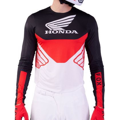 Maillot cross Fox FLEXAIR HONDA 2023 - Noir / Blanc