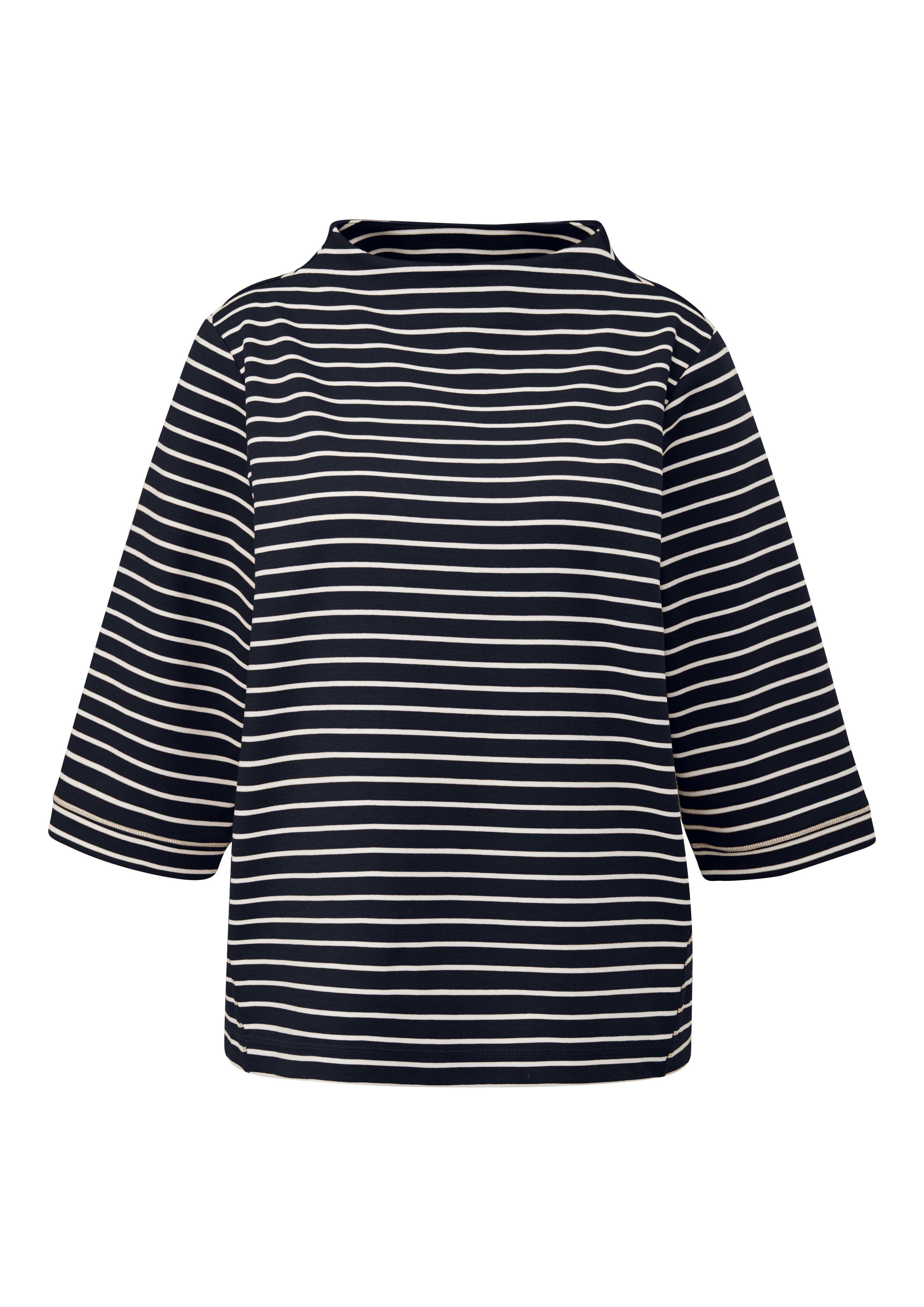 Gestreiftes Sweatshirt mit Stehkragen