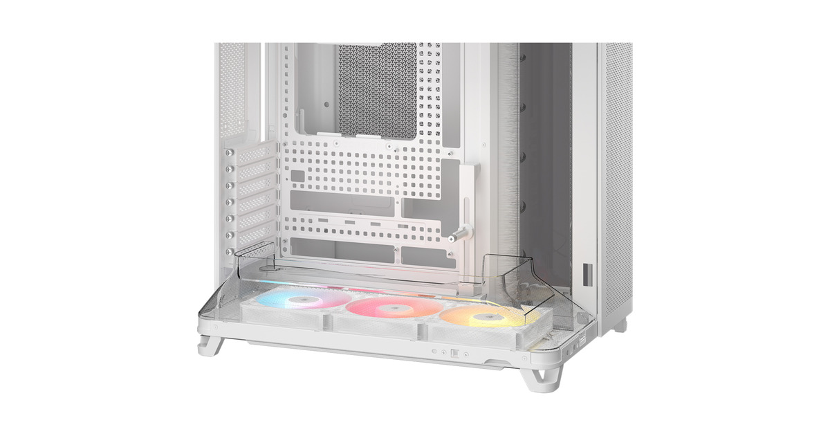 CorsairAIR 5400 RS-R ARGB  midi tower behuizing  (Wit | 3x USB-C | RGB | Tempered Glass)