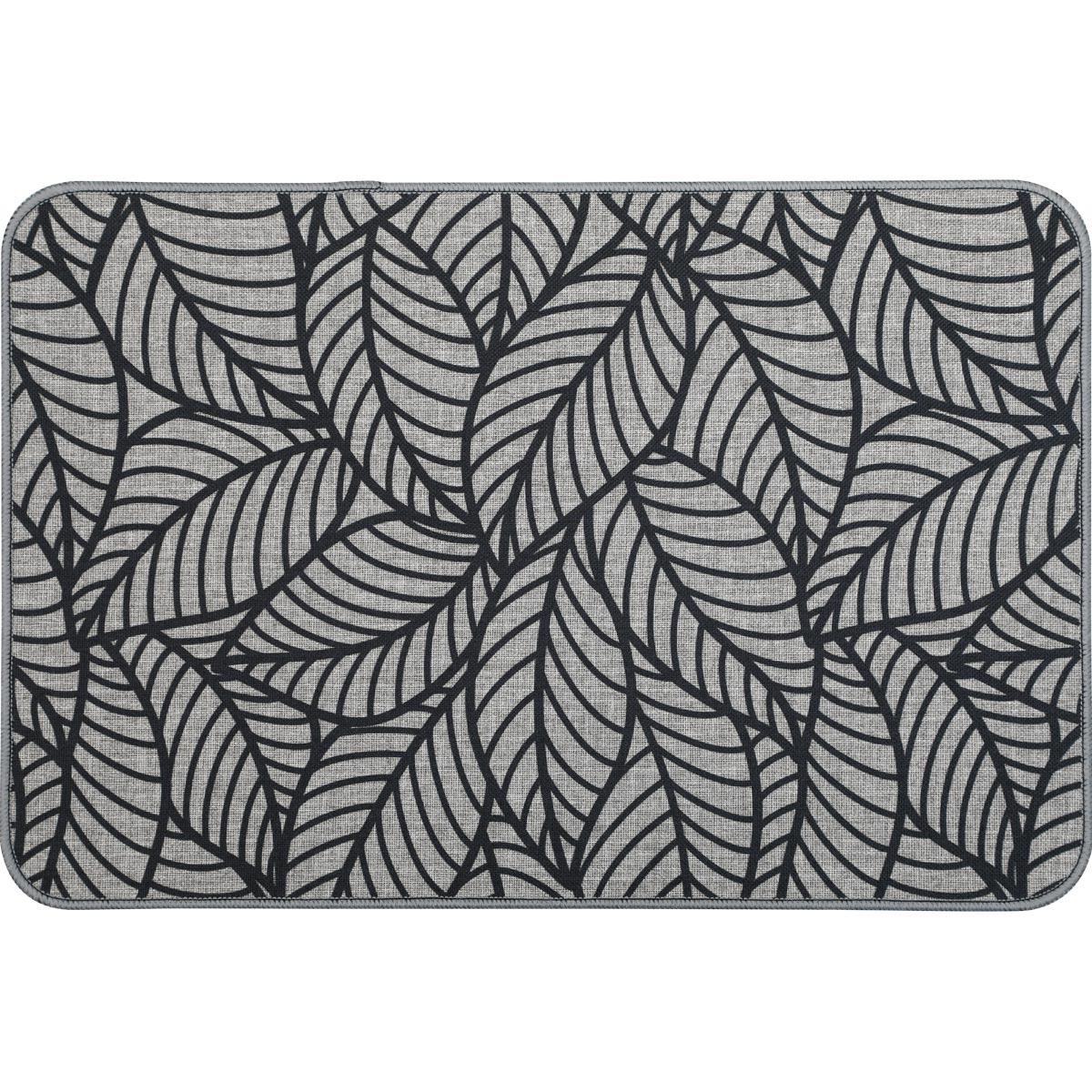 TAPIS IMPRIME 40X60CM JUNGLE GRIS